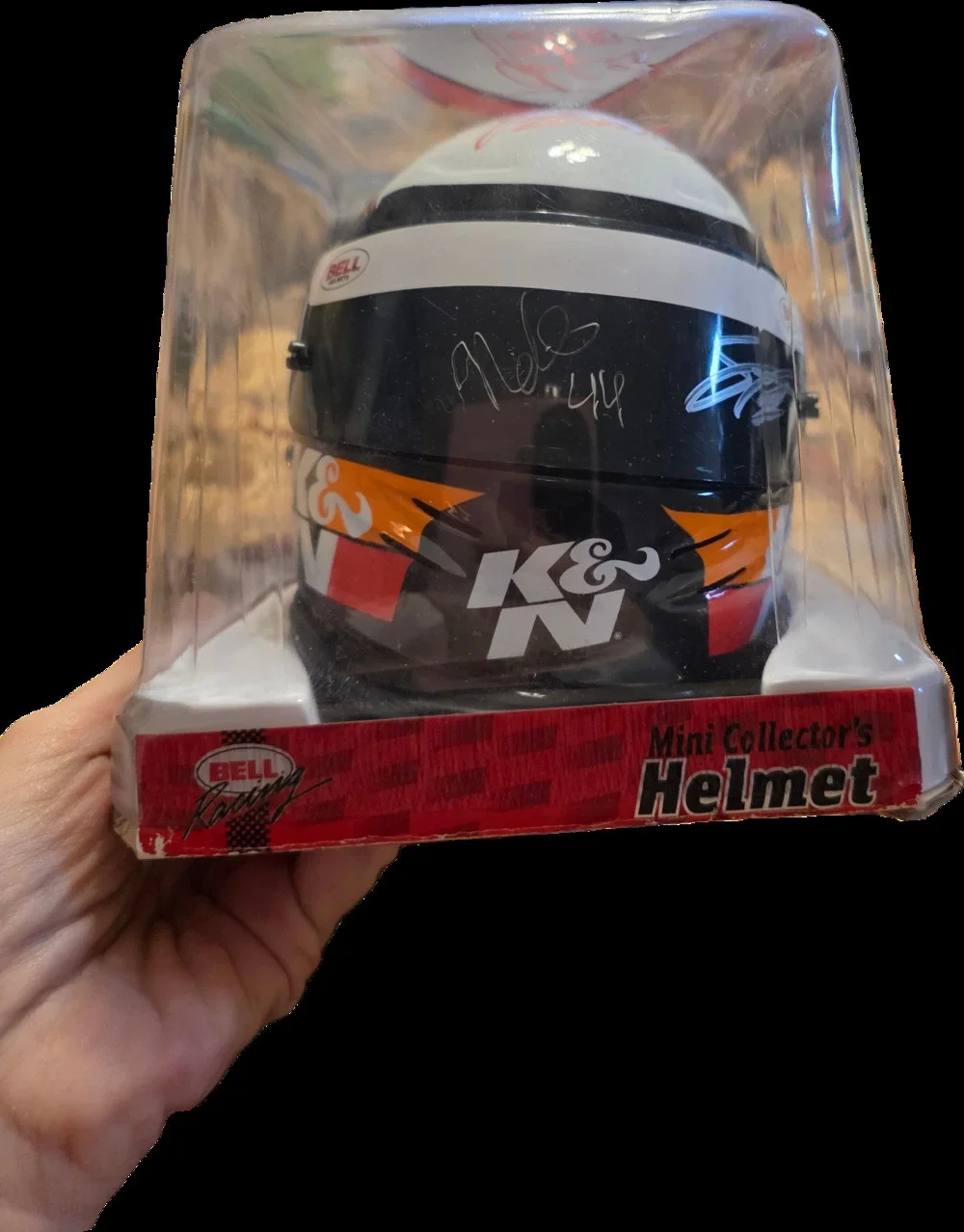 Bell Racing K&N Mini Collector's Helmet Signed 9 Autographs IndyCar